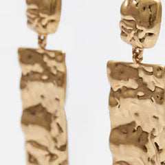 Loookus - Vintage Rectangular Metal Earrings