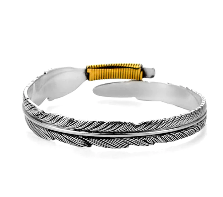 Loookus - 925 Silver feather Bracelet