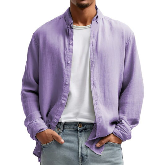 Loookus - Men's Casual Premium Cotton Long Sleeve Shirt