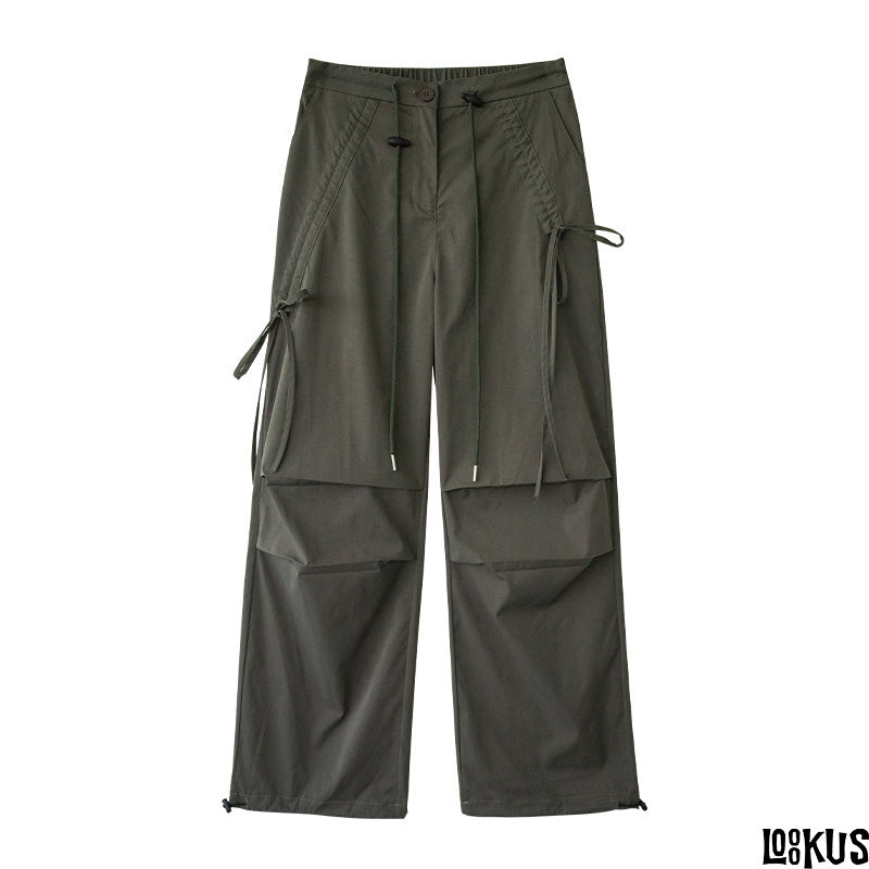 Loookus - Relaxed Fit Drawstring Trousers