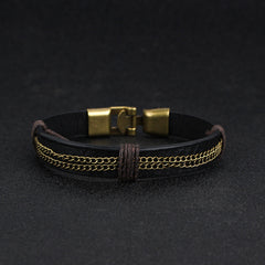 Loookus - Men's Personalized Retro Leather Bracelet