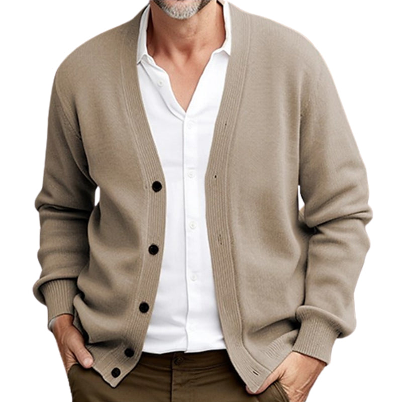 Loookus - Men's Classic Casual Long Sleeve Knit Cardigan