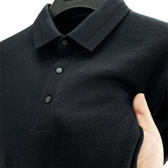 Loookus - Men's New Polo Collar Contrast Color Knit Long Sleeve Sweater