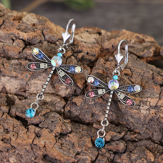 Loookus - Colorful Dragonfly Earrings