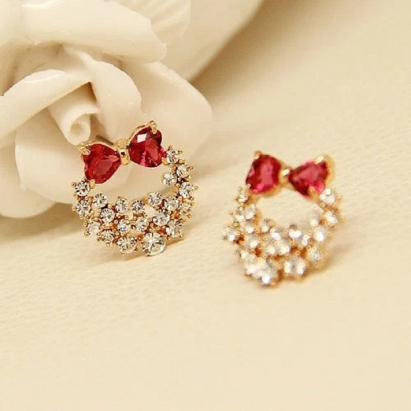 Loookus - 925 silver bow earrings