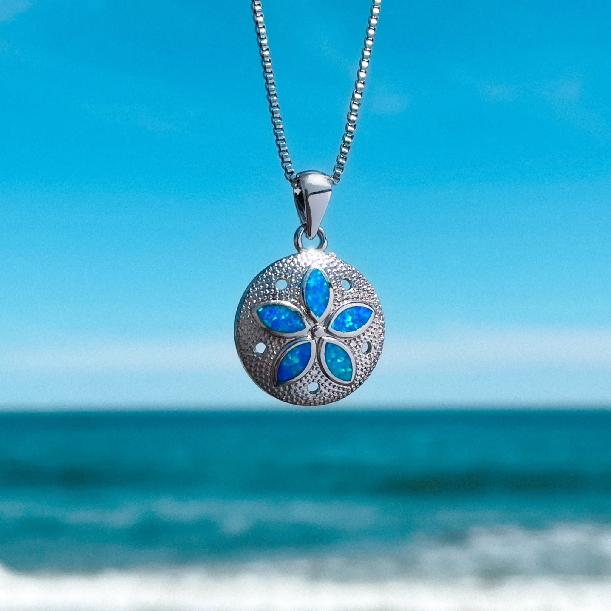 Loookus - Opal Sand Dollar Necklace