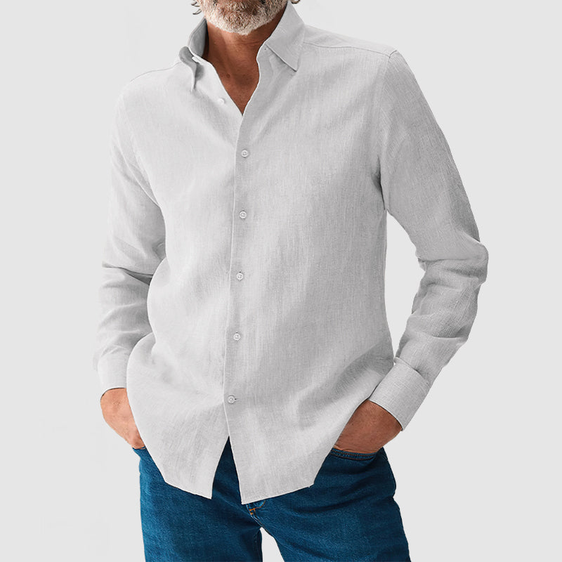 Loookus - Men's Casual Daily Premium Cotton Linen Shirt