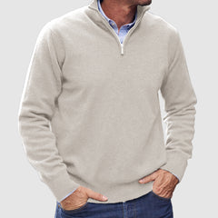 Loookus - Men's Cashmere Zipper Basic Sweater