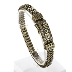Loookus - 925 Silver European and American Retro Punk Double Chain Bracelet