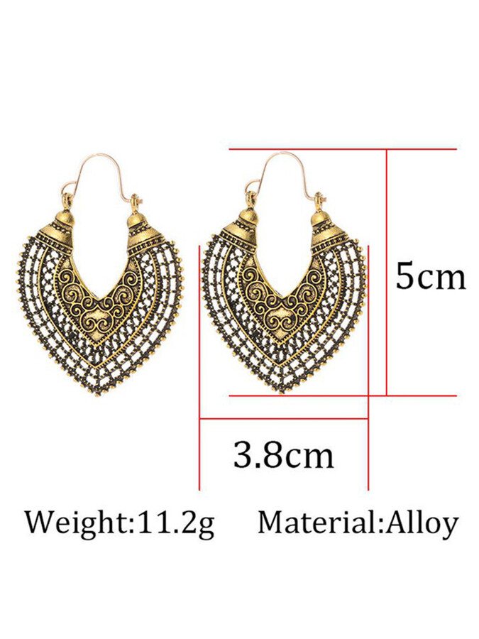 Loookus - Hollow Boho Ethnic Carved Earrings