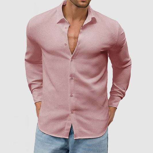 Loookus - Men's Casual Everyday Waffle Shirt