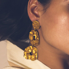 Loookus - Exaggerated Irregular Metal Earrings