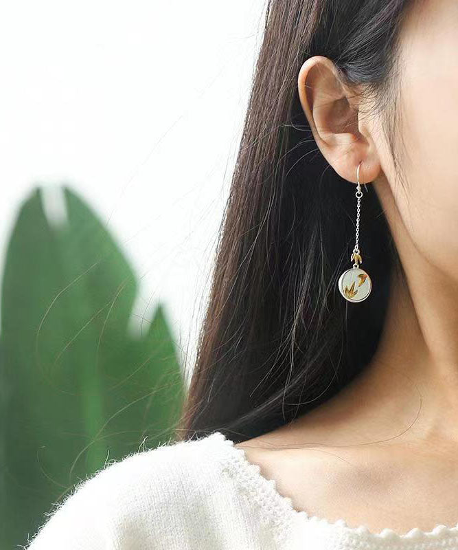 Loookus - Bamboo Leaf Drop Earrings