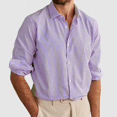 Loookus - Gentleman's Cotton Everyday Striped Shirt