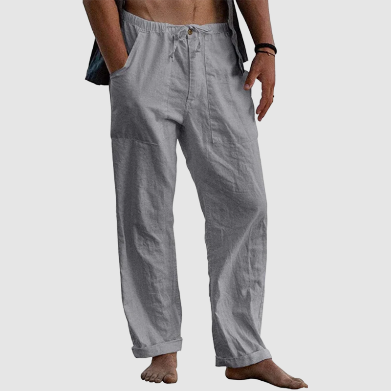 Loookus - Men's linen beach casual loose-fitting pants