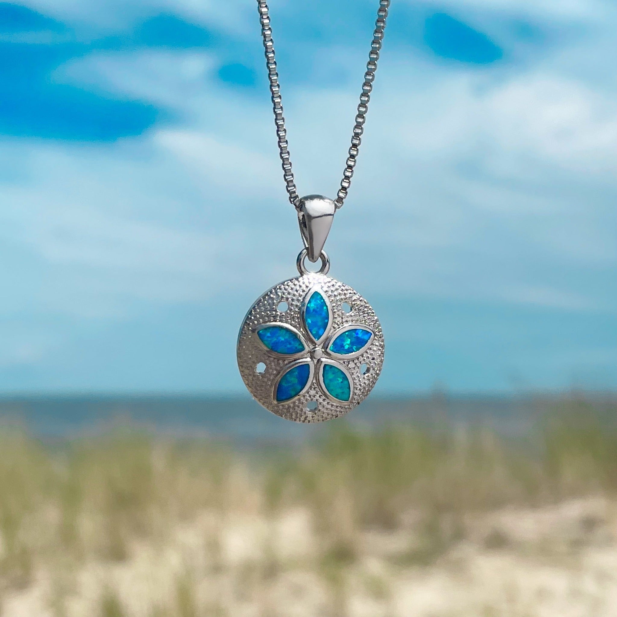 Loookus - Opal Sand Dollar Necklace