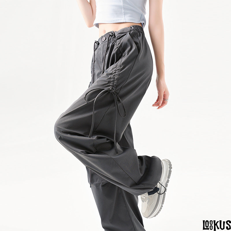 Loookus - Relaxed Fit Drawstring Trousers