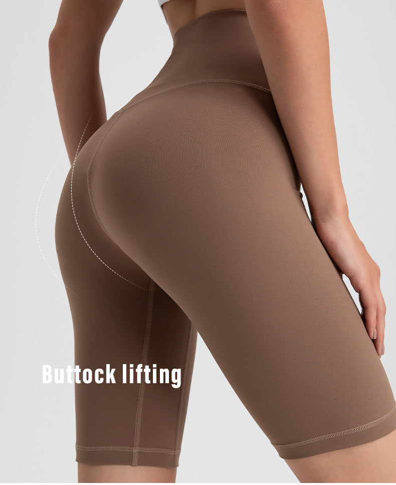 Loookus - Women's High-Waisted Butt-Lifting Barely There Running and Yoga Shorts