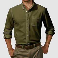 Loookus - Gentleman's Vintage Washed Cotton Shirt