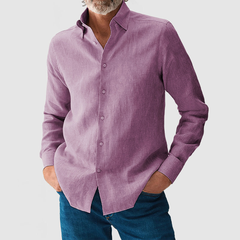 Loookus - Men's Casual Daily Premium Cotton Linen Shirt