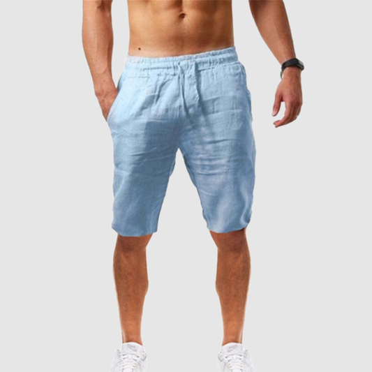 Loookus - Men's summer loose linen cotton breathable sports leisure five split pants