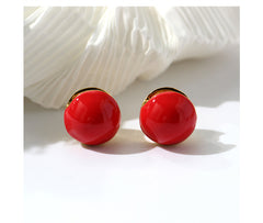 Loookus - French Style Enamel earrings - Ball bell earrings