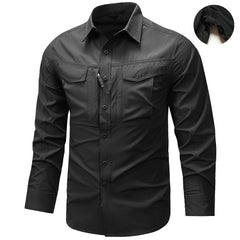 Loookus - Gentleman's Two Pockets Casual and Fashion Basic Nylon Shirt With Breathable Design