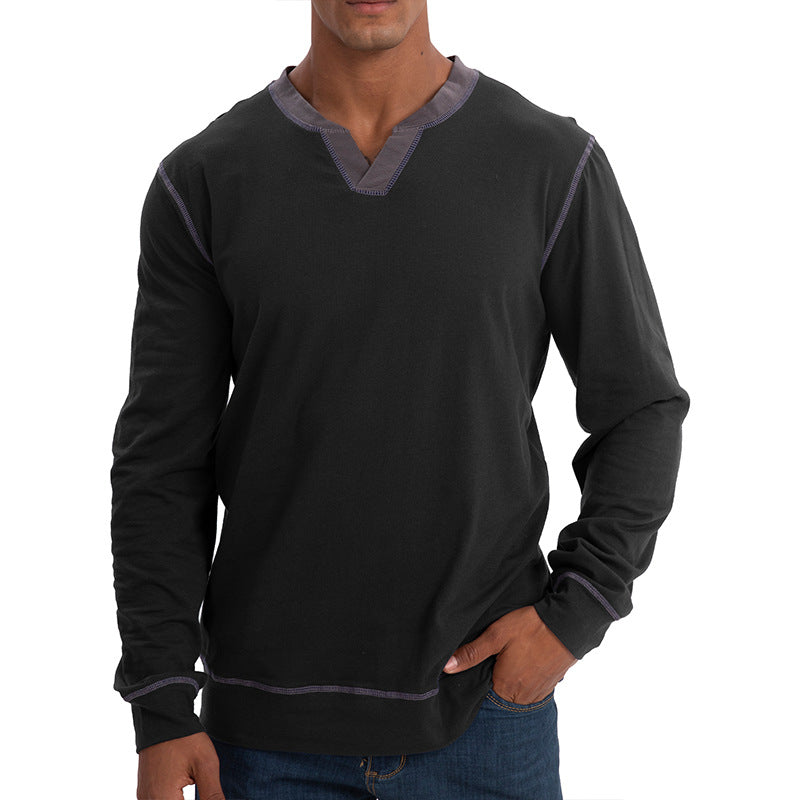 Loookus - Men's New Long Sleeve Pure Cotton T-shirt For Layering