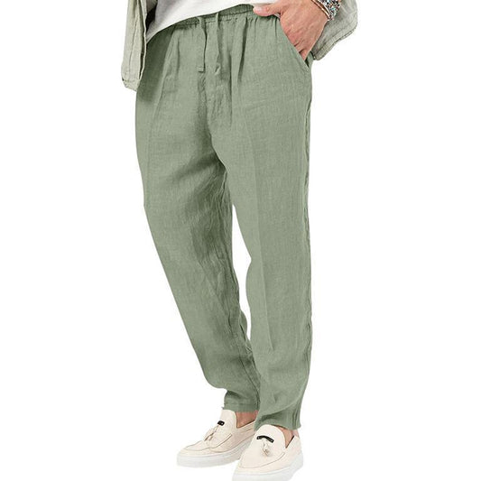 Loookus - Men's Casual Everyday Cotton Linen Trousers