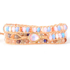 Loookus - Opal crystal multi-layered wrap bracelet