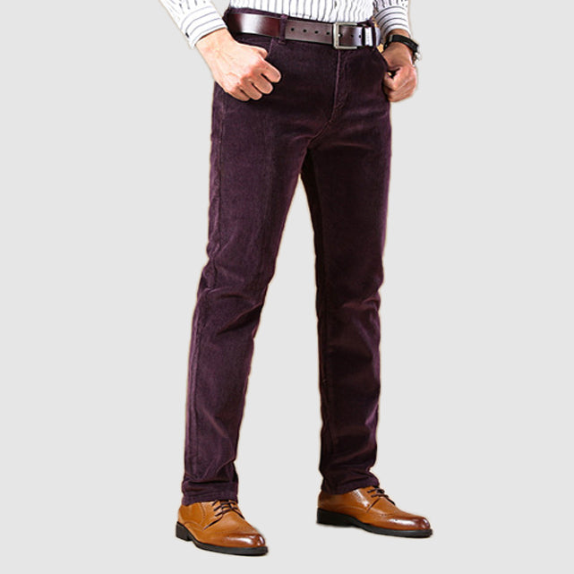 Loookus - Men's Casual Corduroy Elastic Long Pants