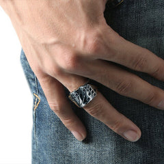 Personalized Retro Poker Men's Open Ring