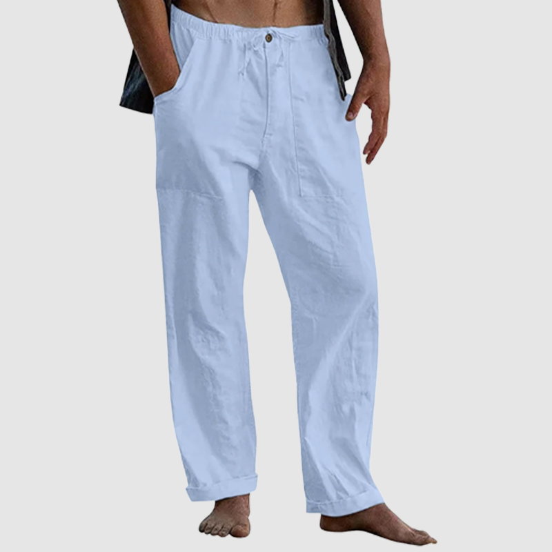 Loookus - Men's linen beach casual loose-fitting pants