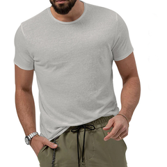 Loookus - Men's summer solid color quick-dry round collar casual top