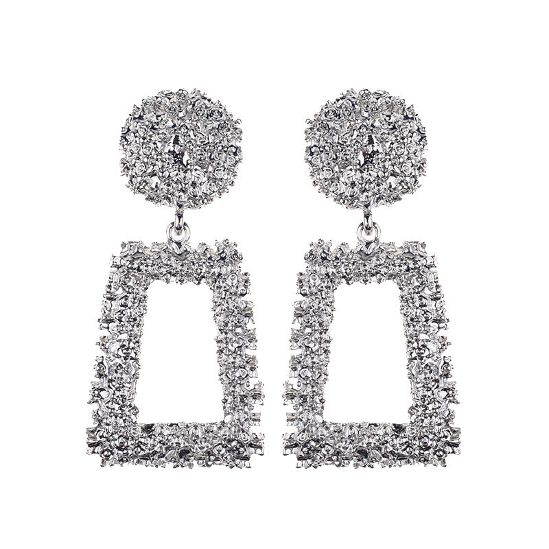 Loookus - Geometric Shape Alloy Earrings