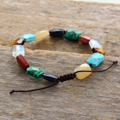 Loookus - 7 Color Natural Stone Handmade Beaded Bracelet