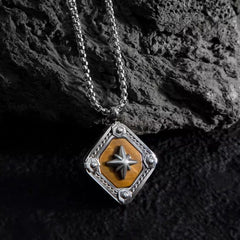 Loookus - Personalized Retro Star Men'S Necklace
