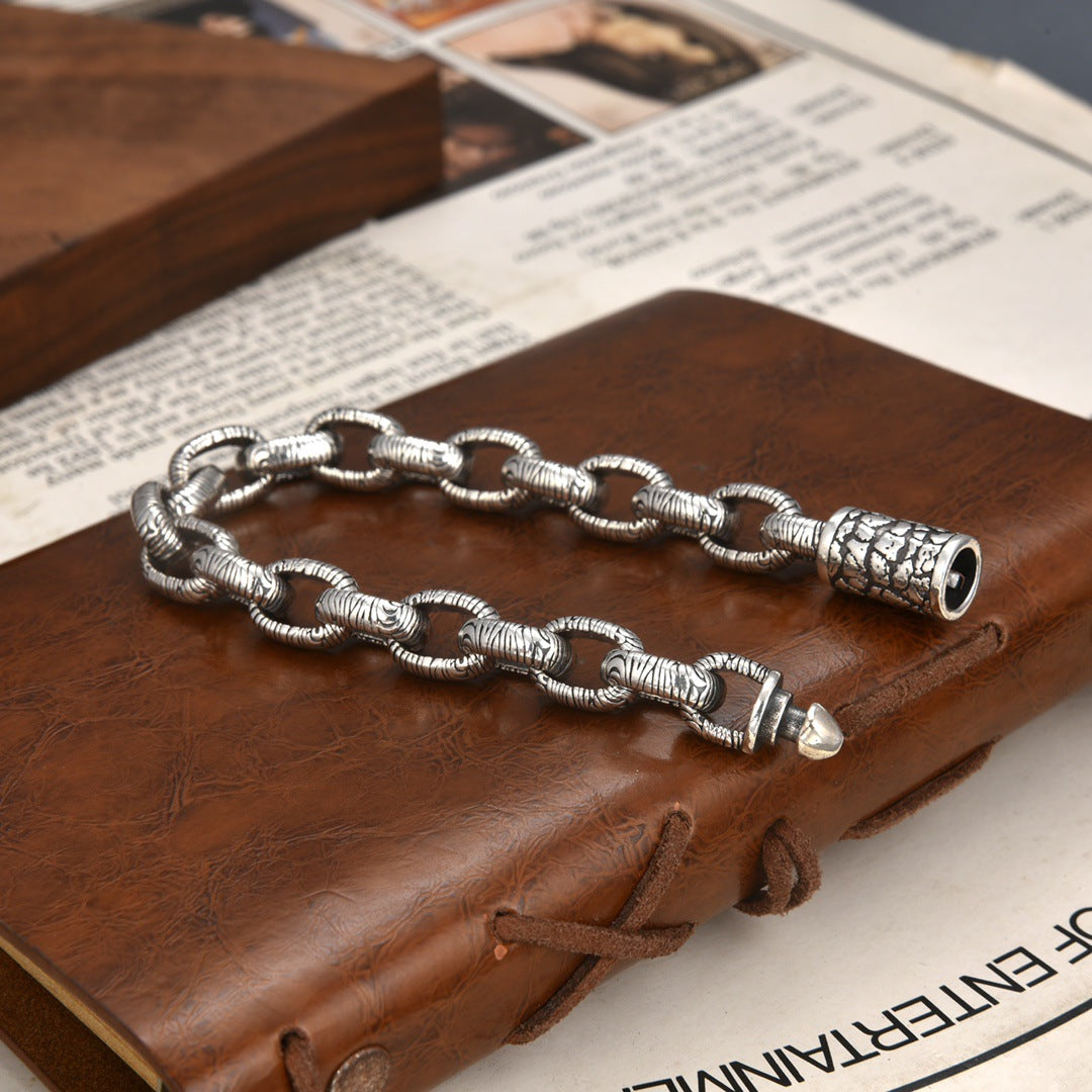 Loookus - 925 Silver Ice Crack Bracelet