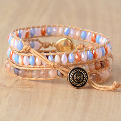 Loookus - Opal crystal multi-layered wrap bracelet