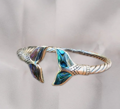 Loookus - Silver Mermaid Tail SS Bangle Bracelet