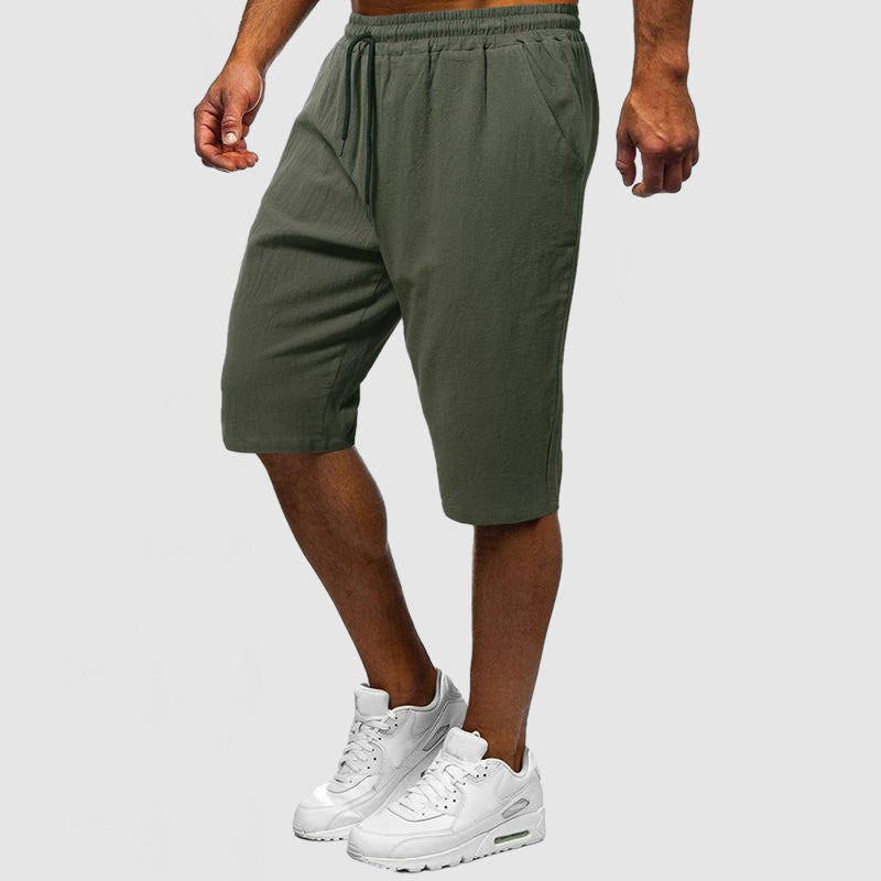 Loookus - Men's Casual Sports Breathable Cotton Linen Shorts