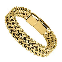 Loookus - 925 Silver Men's Personalized Square Bracelet