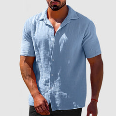 Loookus - Men's Casual Textured Cotton Shirt