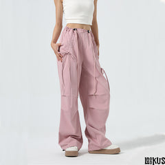 Loookus - Relaxed Fit Drawstring Trousers