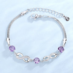 Loookus - 8-shaped zircon bracelet