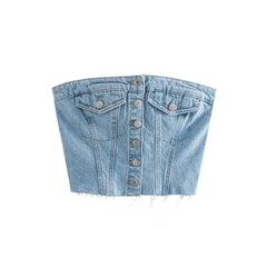 Loookus - Denim Corset Top