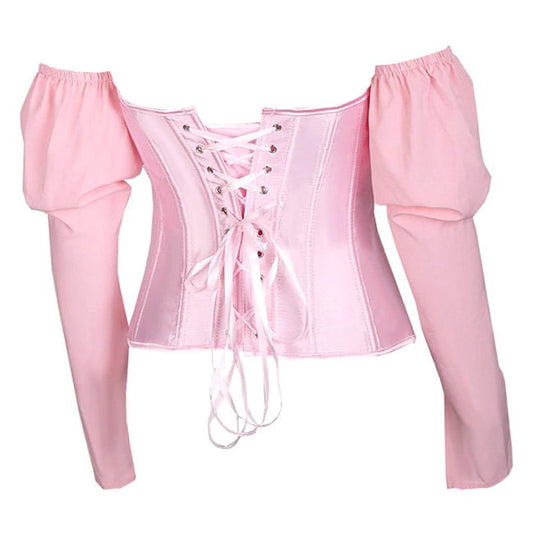 Loookus - Fairycore Long Sleeve Corset Top