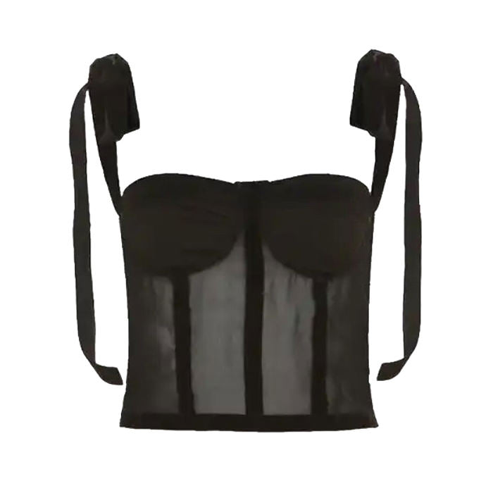 Loookus - French Girl Bow Corset Top