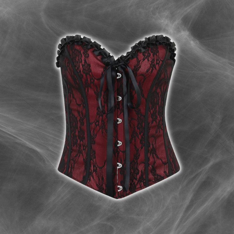 Loookus - Goth Ribbon Detailed Corset Top