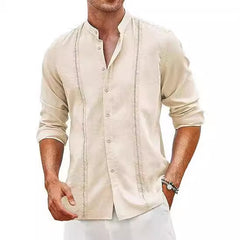 Loookus - Men's Daily High Quality Cotton Linen Shirt